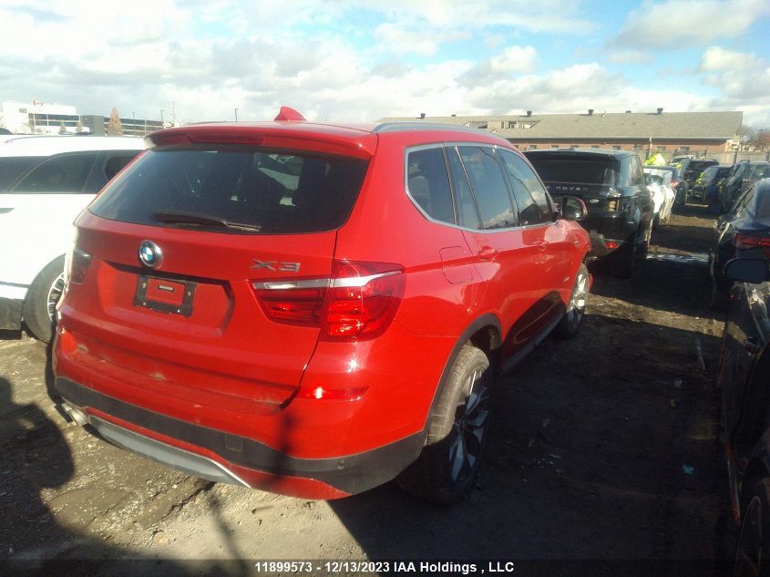 2017 BMW X3 xDrive28I VIN: 5UXWX9C36H0T16013 Lot: 11899573