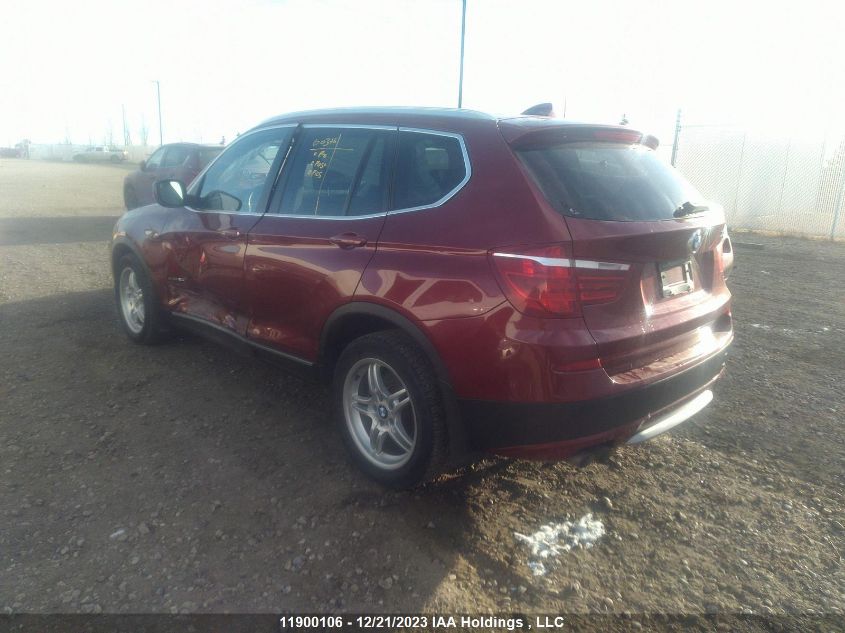 2012 BMW X3 xDrive28I VIN: 5UXWX5C57CL717118 Lot: 11900106