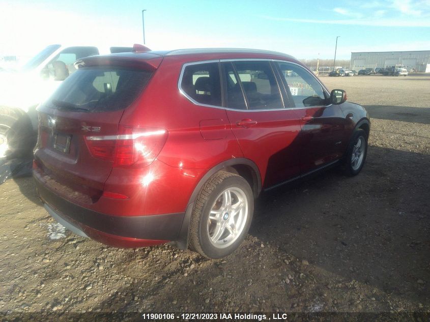 2012 BMW X3 xDrive28I VIN: 5UXWX5C57CL717118 Lot: 11900106