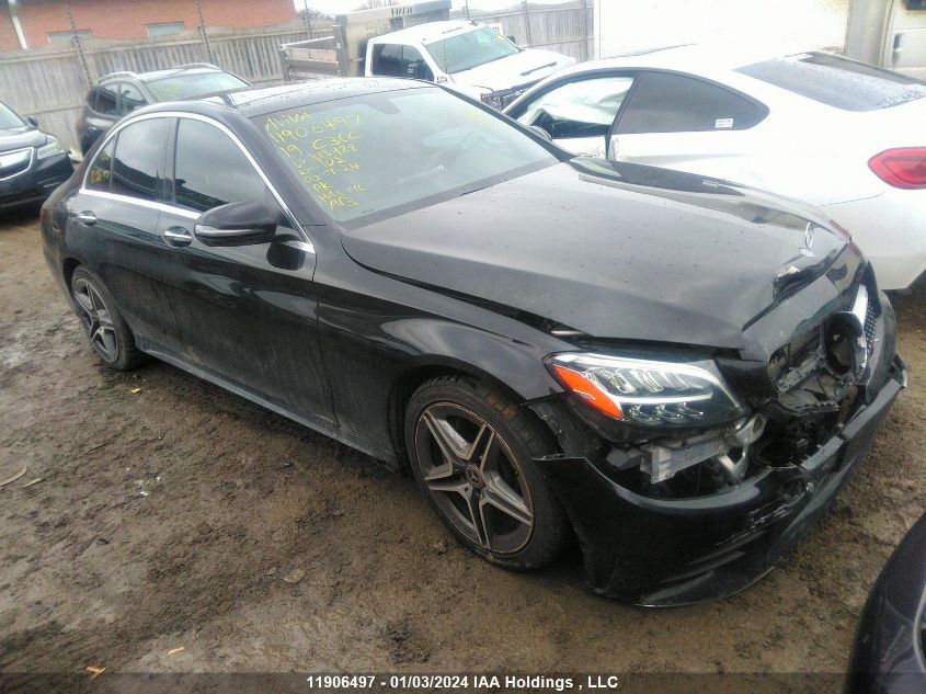 2019 Mercedes-Benz C-Class VIN: 55SWF8EB0KU313988 Lot: 11906497