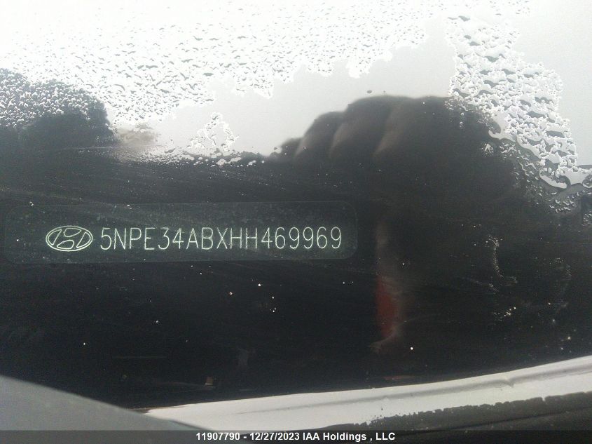 2017 Hyundai Sonata VIN: 5NPE34ABXHH469969 Lot: 39236480