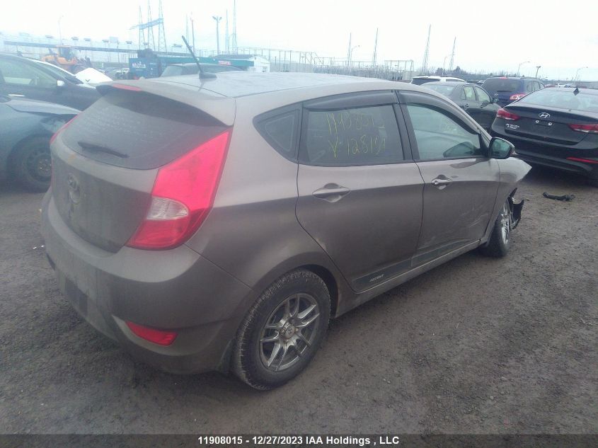 2013 Hyundai Accent Gls/Gs VIN: KMHCT5AE4DU128151 Lot: 11908015