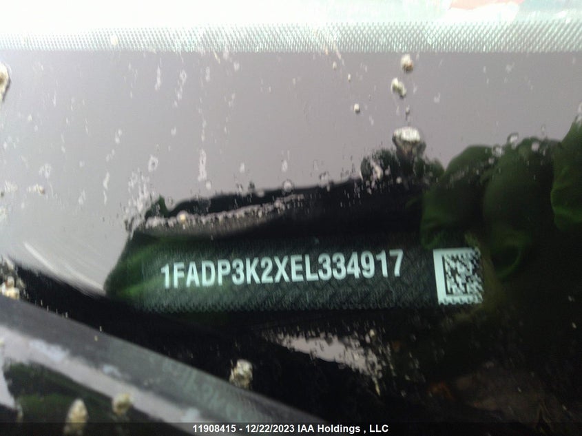 2014 Ford Focus Se VIN: 1FADP3K2XEL334917 Lot: 11908415