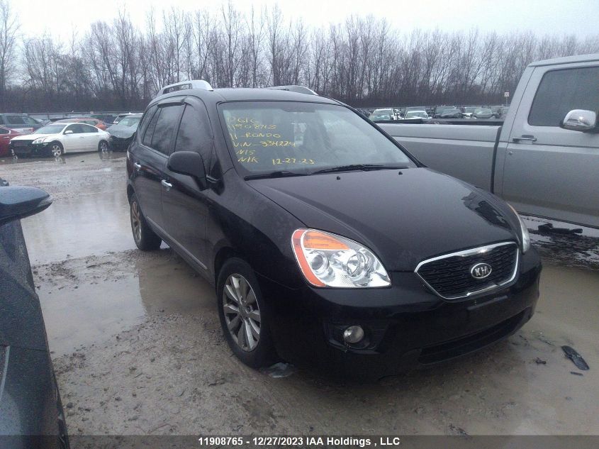 2011 Kia Rondo VIN: KNAHH8A80B7334244 Lot: 11908765