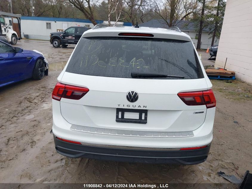 2022 Volkswagen Tiguan VIN: 3VV2B7AX0NM073088 Lot: 11908842