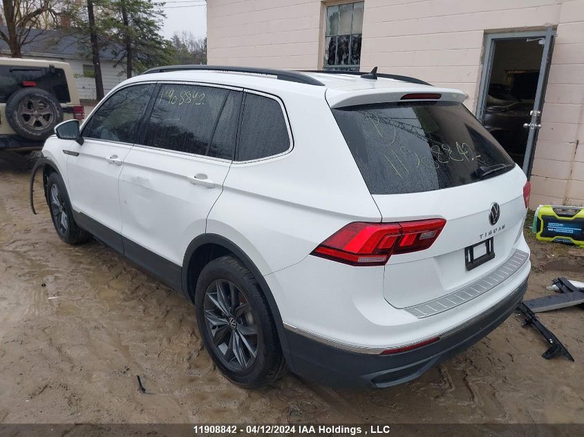 2022 Volkswagen Tiguan VIN: 3VV2B7AX0NM073088 Lot: 11908842