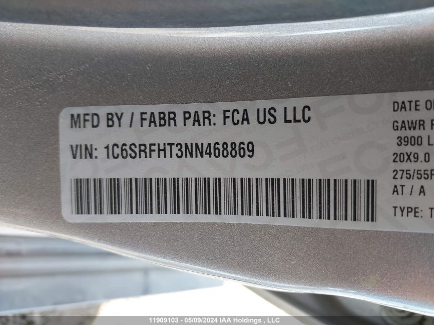 2022 Ram 1500 Limited VIN: 1C6SRFHT3NN468869 Lot: 11909103