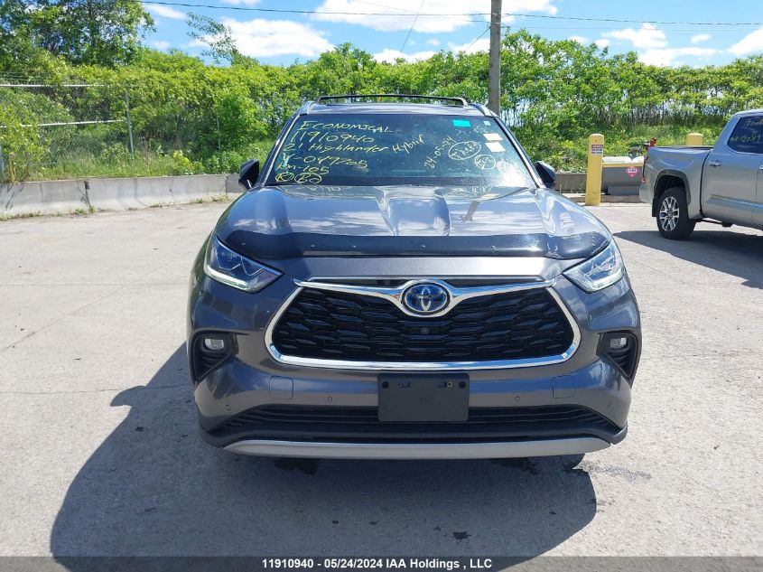 2021 Toyota Highlander Hybrid Limited VIN: 5TDEBRCH5MS049705 Lot: 11910940