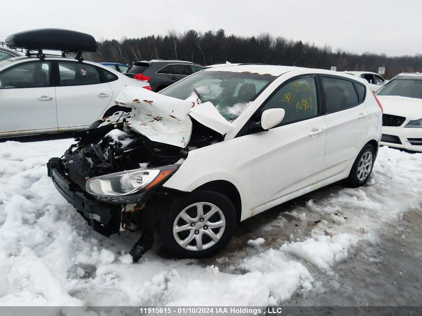 2013 Hyundai Accent Gls/Gs VIN: KMHCT5AE1DU116961 Lot: 11915615