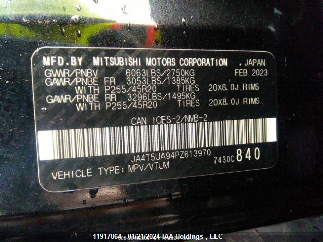 2023 Mitsubishi Outlander Phev VIN: JA4T5UA94PZ613970 Lot: 11917864