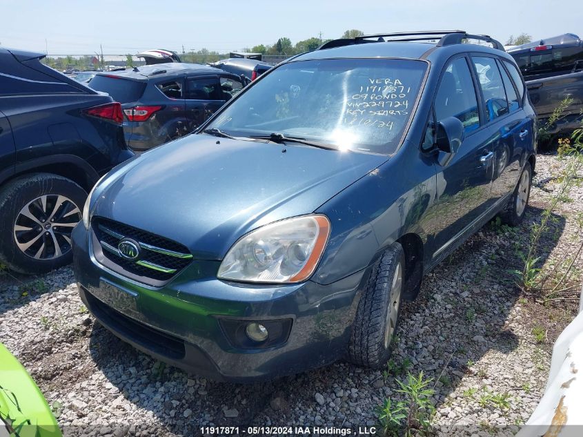 2009 Kia Rondo Lx/Ex VIN: KNAFG526497229724 Lot: 11917871