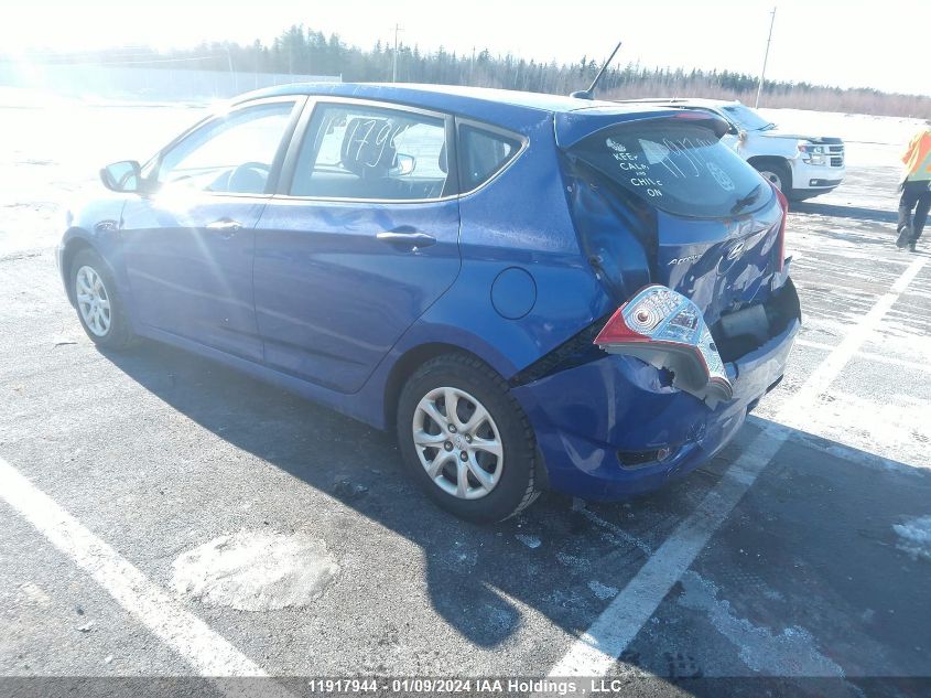 2013 Hyundai Accent Gls/Gs VIN: KMHCT5AE2DU095943 Lot: 11917944