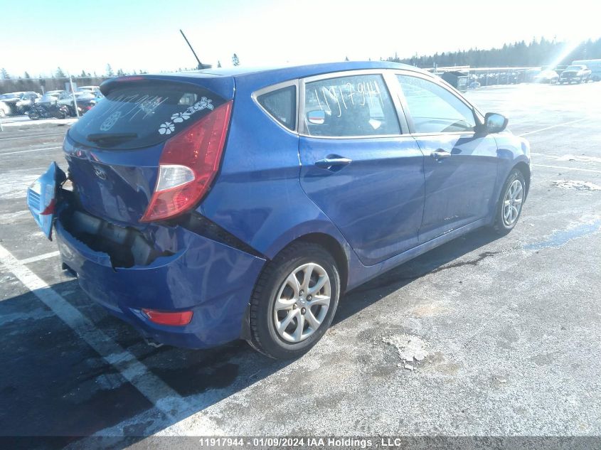 2013 Hyundai Accent Gls/Gs VIN: KMHCT5AE2DU095943 Lot: 11917944