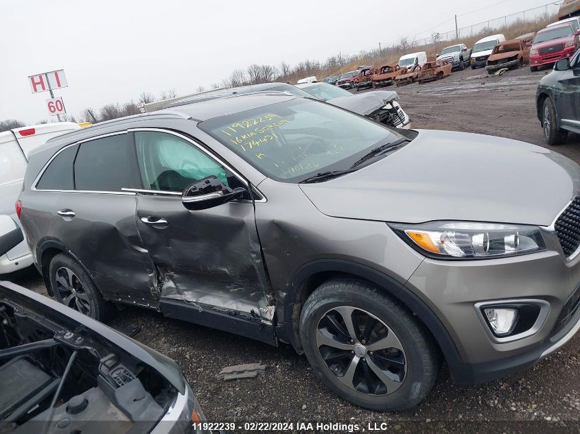 2016 Kia Sorento VIN: 5XYPHDA55GG174451 Lot: 11922239