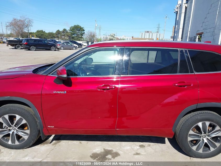 2021 Toyota Highlander Hybrid Xle VIN: 5TDGBRCH5MS049499 Lot: 11923089