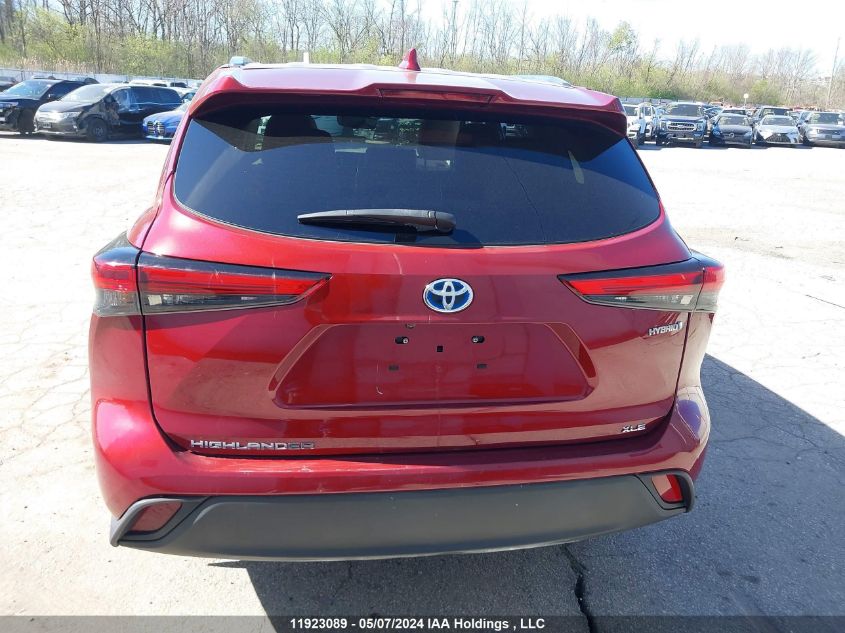 2021 Toyota Highlander Hybrid Xle VIN: 5TDGBRCH5MS049499 Lot: 11923089