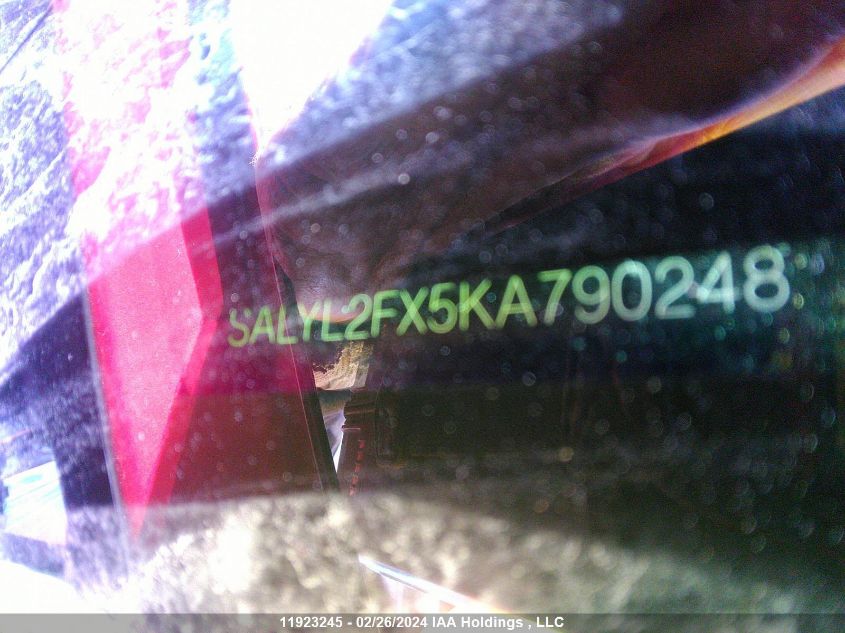 2019 Land Rover Range Rover Velar S VIN: SALYL2FX5KA790248 Lot: 11923245