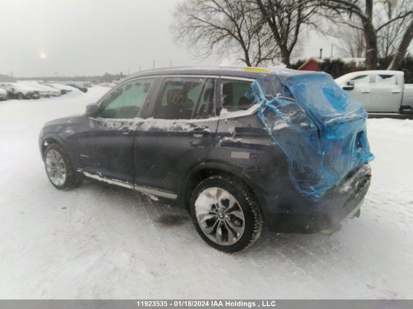 2016 BMW X3 VIN: 5UXWX9C55G0D93247 Lot: 11923535