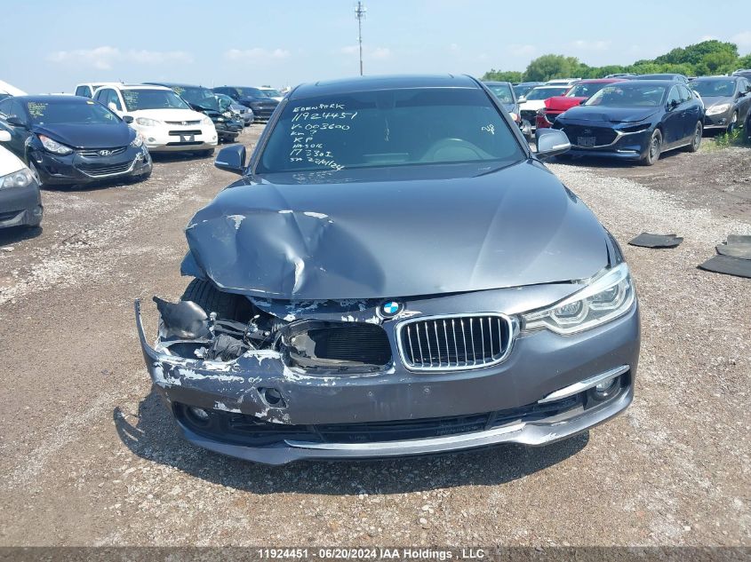 2017 BMW 3 Series VIN: WBA8D9C57HA003600 Lot: 11924451