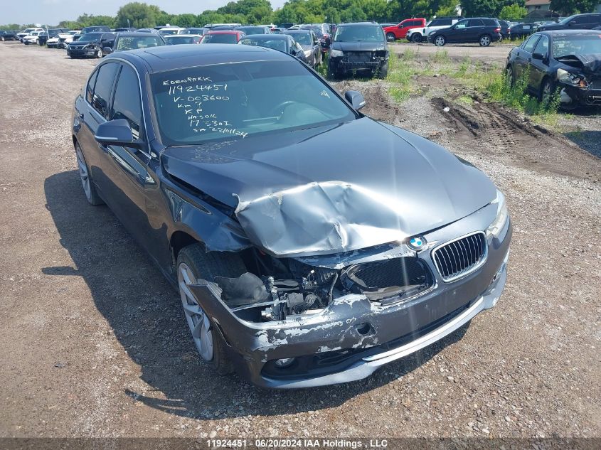 2017 BMW 3 Series VIN: WBA8D9C57HA003600 Lot: 11924451