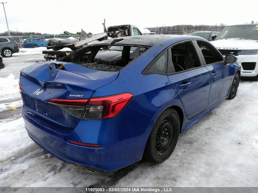 2022 Honda Civic Sedan VIN: 2HGFE2F52NH128111 Lot: 11925003