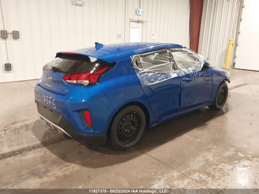 2019 Hyundai Veloster 2.0 Gl VIN: KMHTG6AF5KU008049 Lot: 11927375