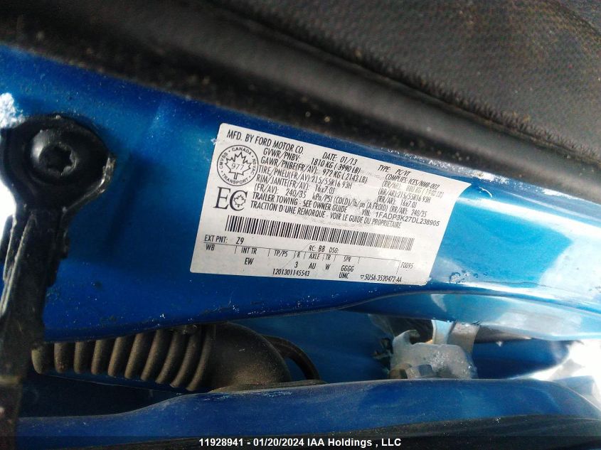 2013 Ford Focus Se VIN: 1FADP3K27DL238905 Lot: 11928941