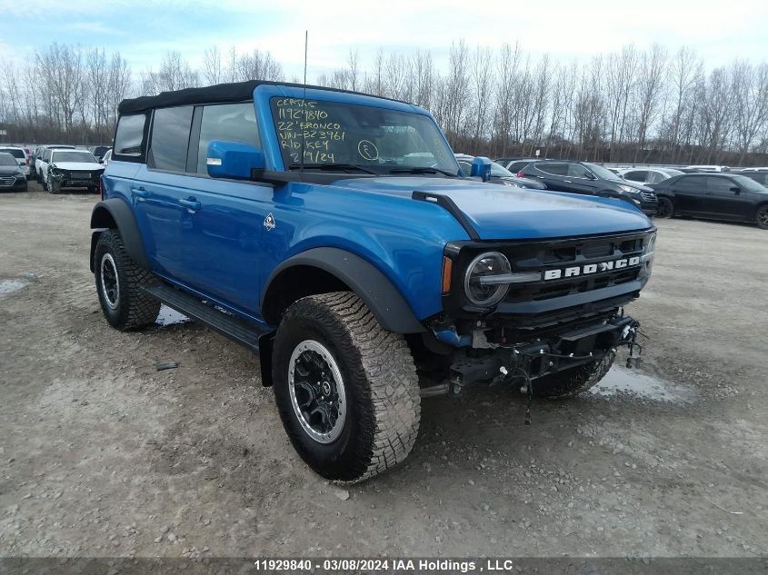 2022 Ford Bronco Outer Banks VIN: 1FMEE5DP5NLB32961 Lot: 11929840