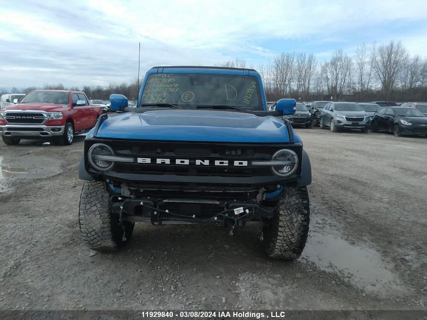 2022 Ford Bronco Outer Banks VIN: 1FMEE5DP5NLB32961 Lot: 11929840