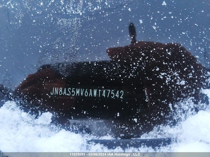 2010 Nissan Rogue S/Sl/Krom VIN: JN8AS5MV6AW147542 Lot: 11929891