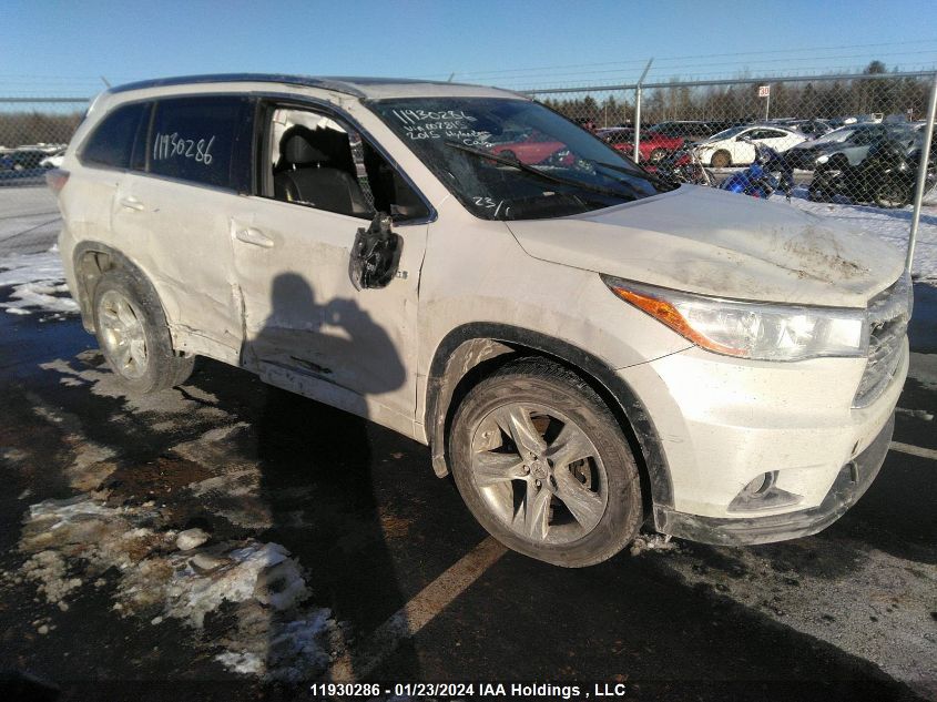 2015 Toyota Highlander Hybrid Ltd Platinum VIN: 5TDDCRFH1FS007815 Lot: 11930286