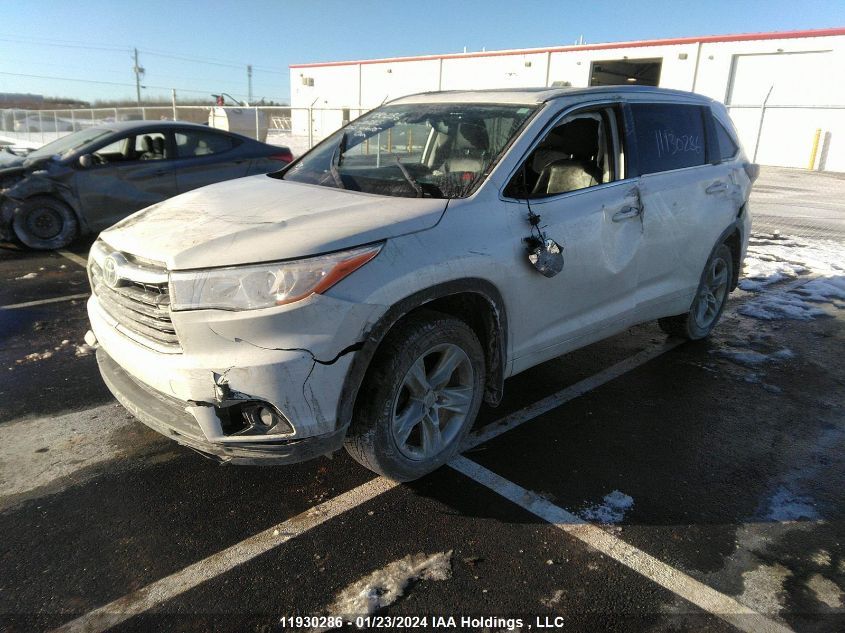 2015 Toyota Highlander Hybrid Ltd Platinum VIN: 5TDDCRFH1FS007815 Lot: 11930286