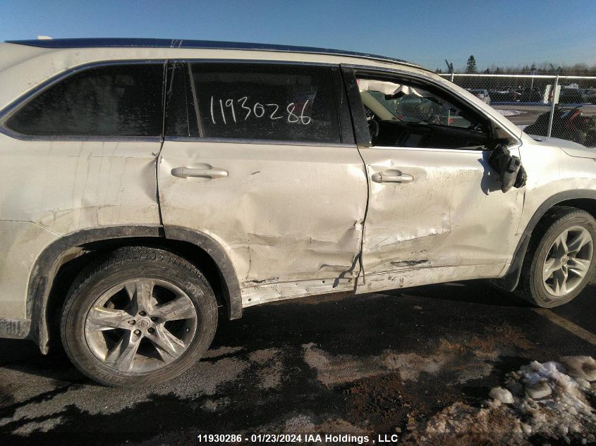 2015 Toyota Highlander Hybrid Ltd Platinum VIN: 5TDDCRFH1FS007815 Lot: 11930286