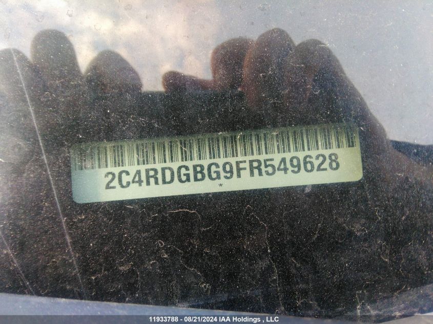 2015 Dodge Grand Caravan Se VIN: 2C4RDGBG9FR549628 Lot: 11933788