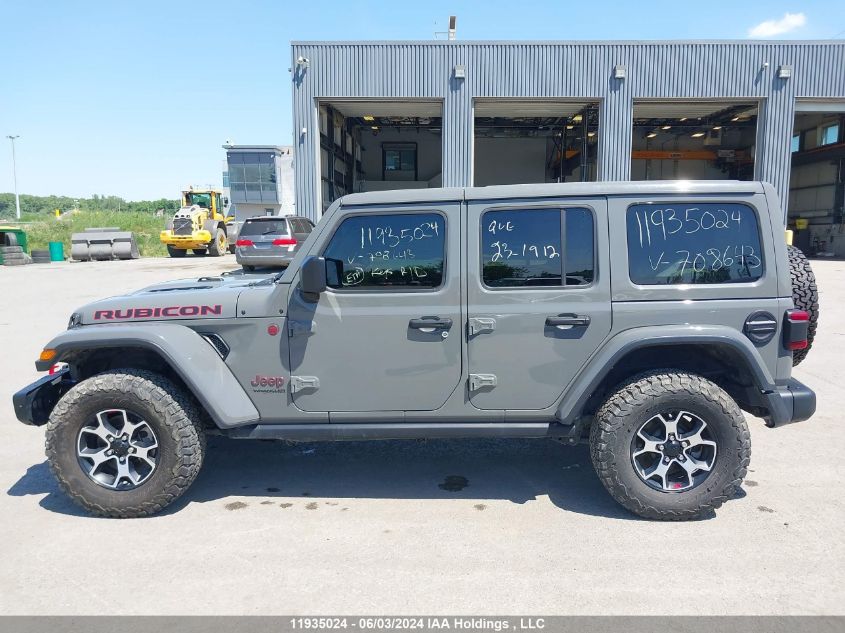 2021 Jeep Wrangler Unlimited Rubicon VIN: 1C4HJXFG8MW708643 Lot: 11935024