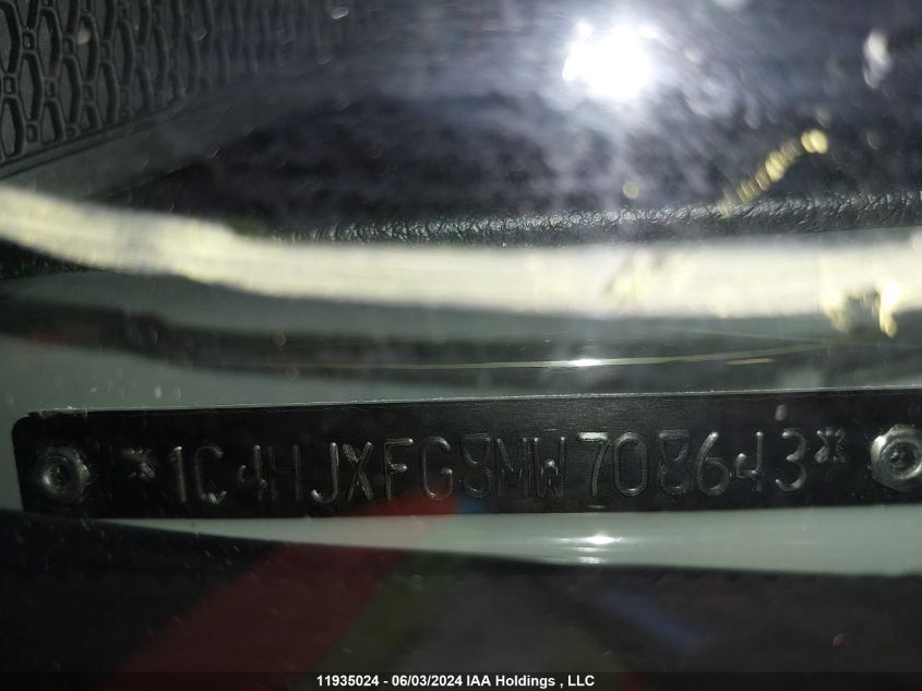 2021 Jeep Wrangler Unlimited Rubicon VIN: 1C4HJXFG8MW708643 Lot: 11935024