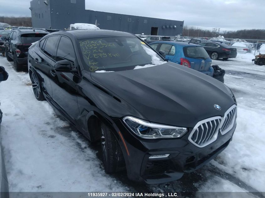 2020 BMW X6 VIN: 5UXCY6C07L9B79840 Lot: 11935927