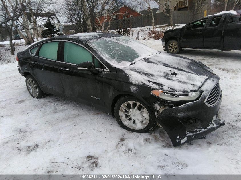 2019 Ford Fusion Hybrid Sel VIN: 3FA6P0MU9KR155870 Lot: 11936211