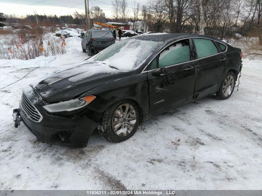 2019 Ford Fusion Hybrid Sel VIN: 3FA6P0MU9KR155870 Lot: 11936211