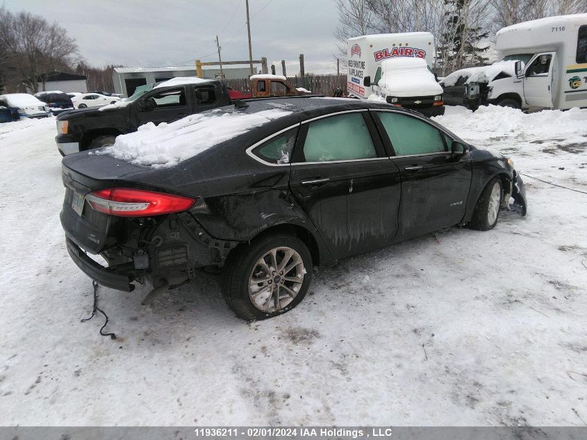 2019 Ford Fusion Hybrid Sel VIN: 3FA6P0MU9KR155870 Lot: 11936211