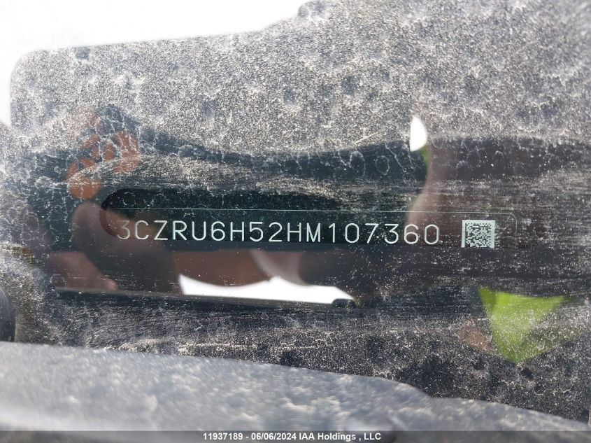 2017 Honda Hr-V Ex VIN: 3CZRU6H52HM107360 Lot: 11937189