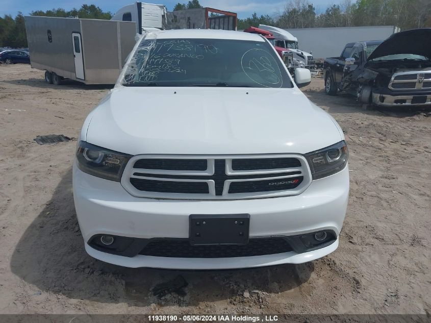 2016 Dodge Durango Sxt VIN: 1C4RDJAG9GC449389 Lot: 11938190