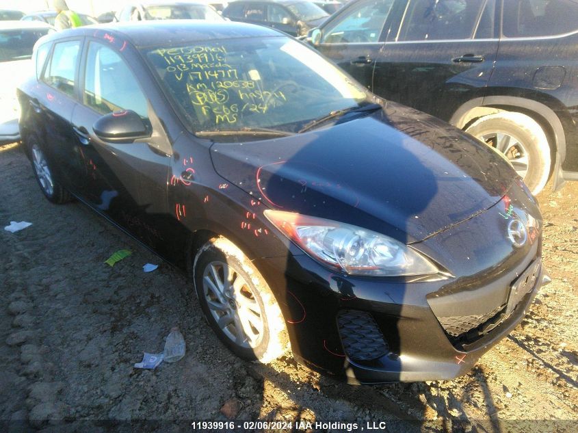 2013 Mazda Mazda3 VIN: JM1BL1KF9D1714717 Lot: 11939916