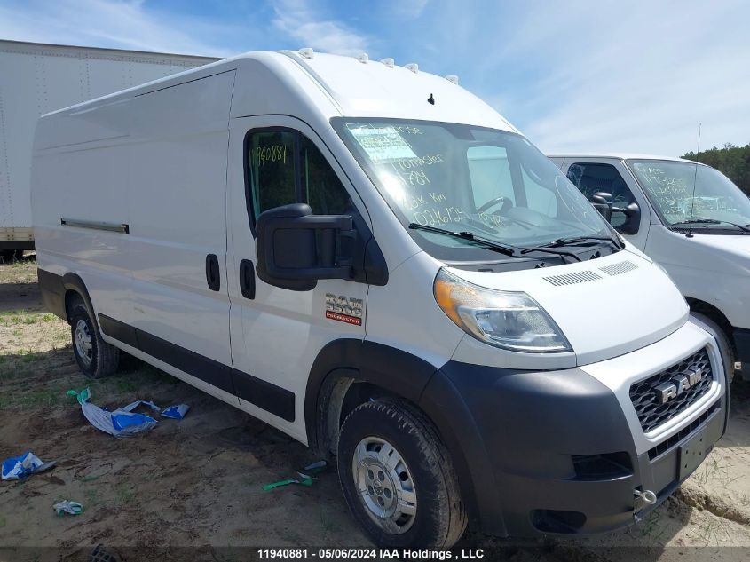 2019 Ram Promaster 3500 High VIN: 3C6URVJG4KE531784 Lot: 11940881