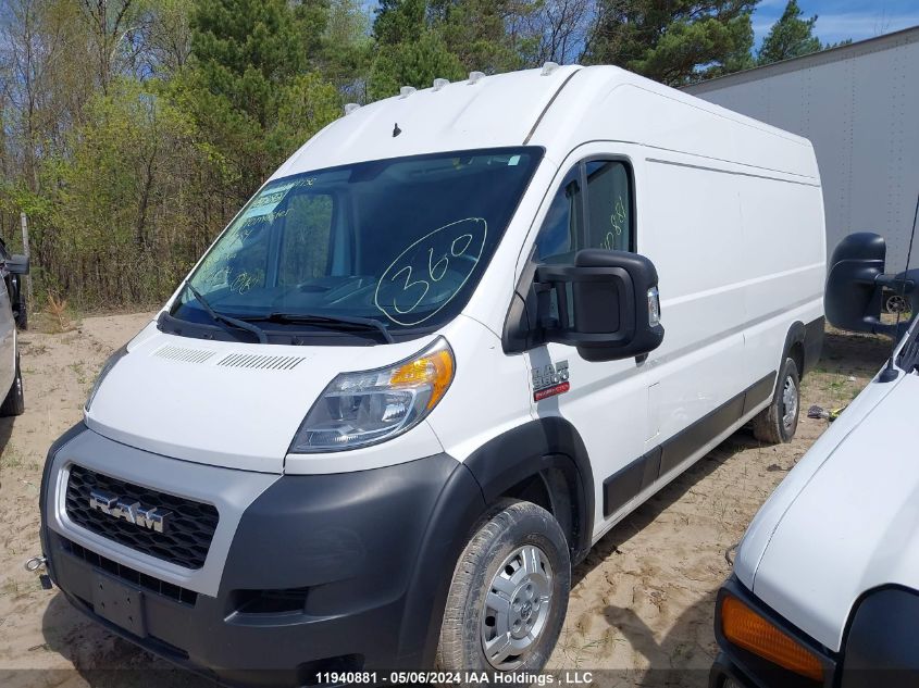 2019 Ram Promaster 3500 High VIN: 3C6URVJG4KE531784 Lot: 11940881