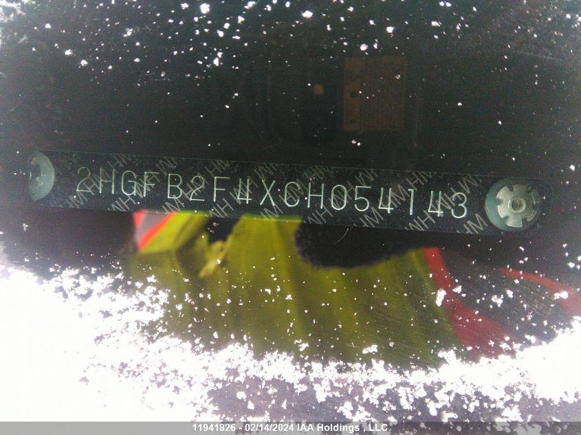 2012 Honda Civic Sdn VIN: 2HGFB2F4XCH054143 Lot: 11941826