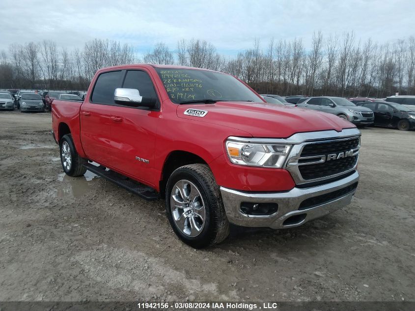 2022 Ram 1500 Big Horn VIN: 1C6SRFFT7NN116896 Lot: 11942156