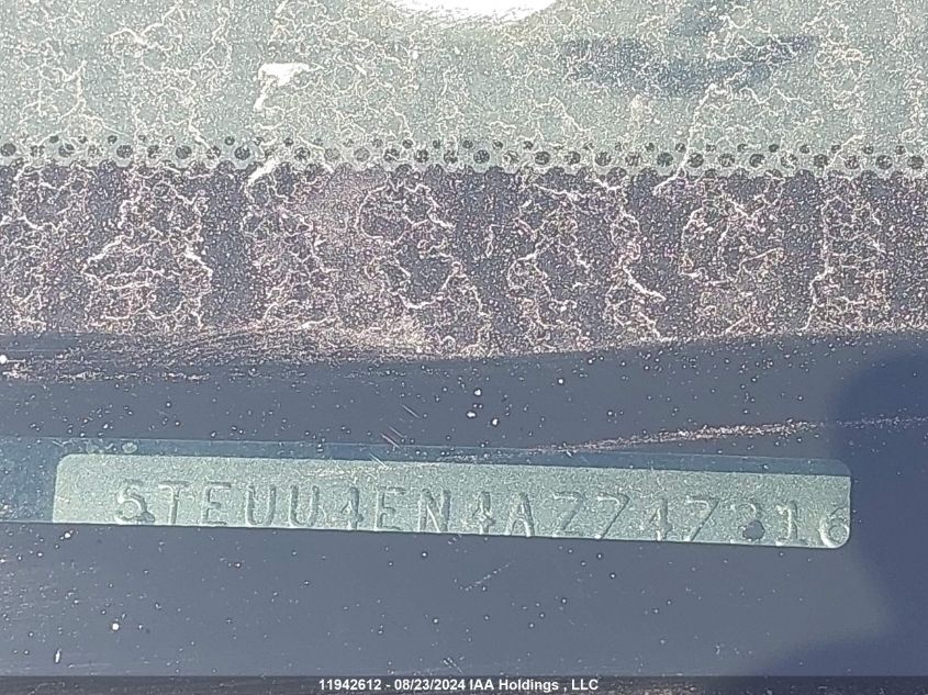 2010 Toyota Tacoma Base V6 VIN: 5TEUU4EN4AZ747216 Lot: 11942612