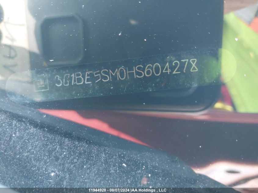 2017 Chevrolet Cruze VIN: 3G1BE5SM0HS604278 Lot: 11944928