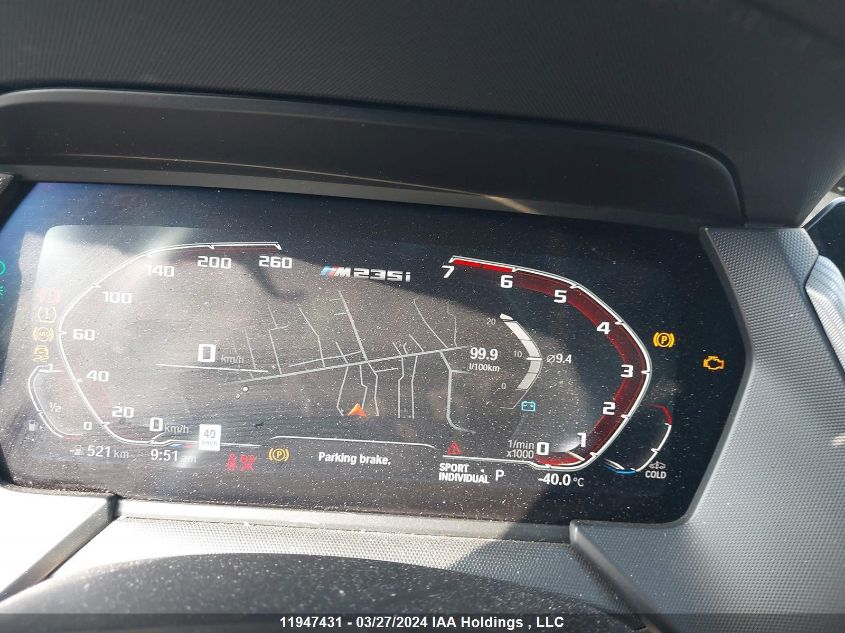 2020 BMW 2 Series VIN: WBA13AL04L7F53646 Lot: 11947431